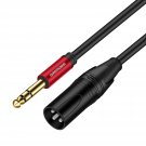 DREMAKE  Jack 6.35mm (1/4 inch) TRS Male to 3 Pin XLR Male