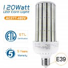 480V LED Corn Cob Light Bulb 120W Equiv 400W HPS/MH Warehouse Factory Lamp 6000K