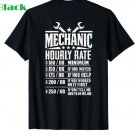 Funny Printed Men T Shirts -Funny Mechanic Hourly Rate
