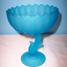 Vintage Blue Flowering Candy Dish