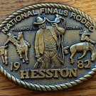Hesston National Finals Rodeo Brass Buckle 1982