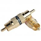 DB Link BM105 RCA Male-to-Male Gold-Finish Metal Left-and-Right Barrel Audio Connectors, Pair, BF105
