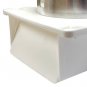 Lambro 143WTP 4-In. White Plastic Under Eave Vent with Weather Damper and Tail Pipe
