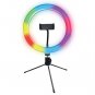 Supersonic SC-1230RGB PRO Live Stream 10-Inch LED Selfie RGB Ring Light with Tabletop Stand