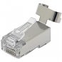 IDEAL 85-368 Shielded Feed-Thru CAT-6A/6/5-E Modular Plugs for Larger Diameter Conductors, 25-Pack