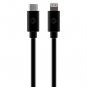 AT&T TCL01-BLK Charge and Sync USB to USB-C Cable with Lightning Connectors, 4 Feet