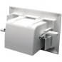 DataComm Electronics 45-0008-WH Easy-Mount Recessed Low Voltage Cable Plate (White)