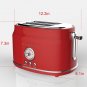 Frigidaire ETO102-RED 2-Slice 900-Watt Retro Stainless Steel Toaster (Red)