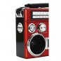 Supersonic SC-1097BT-Red 3-Band Radio with Bluetooth and Flashlight (Red)