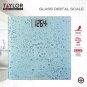 Taylor Precision Products 755841034WD Digital Glass Waterdrop Bathroom Scale, 400-Lb. Capacity