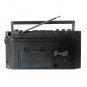 Supersonic SC-3201BT-BK Retro 4-Band Radio and Cassette Player with Bluetooth (Black)