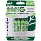 Ultralast ULGED4AAA Green Everyday Rechargeables AAA NiMH Batteries, 4 pk Ultralast ULGED4AAA Green Everyday Rechargeables AAA NiMH Batteries, 4 pk