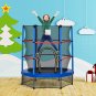 Outsunny Φ5FT Kids Trampoline with Enclosure Net, Springless Design, Safety Pad and Steel Frame