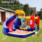 AirMyFun Food Bouncy Castle, Bounce House with Hamburger Ketchup Shape, Jump & Slide Area Safety Net