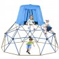 Kids Climbing Dome with Canopy and Playmat - 10 ft Jungle Gym Geometric Playground Dome Climber