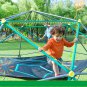 13ft Geometric Dome Climber Play Center, Kids Climbing Dome Tower with Canopy, Rust & UV Resistant