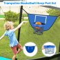 12FT Outdoor Big Trampoline With Backboard,Inner Safety Enclosure Net, Ladder, PVC Spring Cover