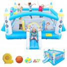 Multifunctional Jump 'n Slide Inflatable Bouncer for Kids Complete Setup with Blower - 198" x 180" Multifunctional Jump 'n Slide Inflatable Bouncer for Kids Complete Setup with Blower - 198" x 180"