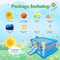 Multifunctional Jump 'n Slide Inflatable Bouncer for Kids Complete Setup with Blower - 198" x 180"