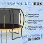 14FT Outdoor Big Trampoline With Inner Safety Enclosure Net, Ladder, PVC Spring Cover Padding