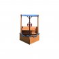 Outsunny Pirate Ship Sandbox with Cover and Rudder, Wooden Sandbox with Storage Bench and Seat