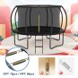 14FT Outdoor Big Trampoline With Inner Safety Enclosure Net, Ladder, PVC Spring Cover Padding Kids