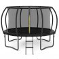 14FT Outdoor Big Trampoline With Inner Safety Enclosure Net, Ladder, PVC Spring Cover Padding Kids