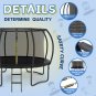12FT Outdoor Big Trampoline With Inner Safety Enclosure Net, Ladder, PVC Spring Cover Padding, Kids
