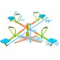 XSS004 outdoor playground four seats seesaw for kids 360 degree rotating sturdy plastic seat seesaw