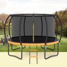 14FT Outdoor Big Trampoline With Inner Safety Enclosure Net, Ladder, PVC Spring Cover Padding Kids