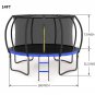 14FT Outdoor Big Trampoline With Inner Safety Enclosure Net, Ladder, PVC Spring Cover Padding Kids