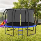 12FT Outdoor Big Trampoline With Inner Safety Enclosure Net, Ladder, PVC Spring Cover Padding Kids 12FT Outdoor Big Trampoline With Inner Safety Enclosure Net, Ladder, PVC Spring Cover Padding Kids