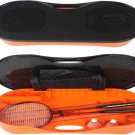 Portable Badminton Net Set Storage Box Base with 2 Battledores 2 Shuttlecocks Large, Orange Portable Badminton Net Set Storage Box Base with 2 Battledores 2 Shuttlecocks Large, Orange
