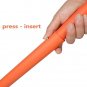 Portable Badminton Net Set Storage Box Base with 2 Battledores 2 Shuttlecocks Large, Orange