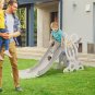 Qaba Kids Indoor Slide for Toddlers Ages 1.5-3, Small Toddler Slide, Space Toy Playset, Gray