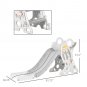 Qaba Kids Indoor Slide for Toddlers Ages 1.5-3, Small Toddler Slide, Space Toy Playset, Gray