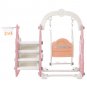 Toddler Slide and Swing Set 4 in 1,Kids Playground Climber Slide Playset with Basketball Hoop