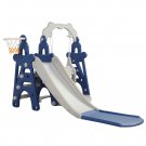 Kids Swing and Slide Set 3-in-1 Slide with Basketball Hoop for Indoor and Outdoor Activity Center