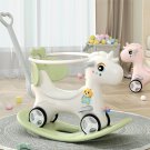 Rocking Horse for Toddlers, Balance Bike Ride On Toys with Push Handle,Backrest and Balance Board