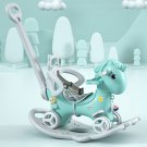 Rocking Horse for Toddlers, Balance Bike Ride On Toys with Push Handle, Backrest and Balance Board