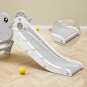 Kid Slide for Toddler Age 1-3 Indoor Plastic Slide Outdoor Playground Climber Slide(Duck Grey White)