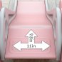 Kid Slide for Toddler Age 1-3 Indoor Bear pink Plastic Slide Outdoor Playground Climber Slide