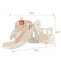 Kids Slide Playset Structure 9 in 1, Freestanding Castle Climbing Crawling Playhouse with Slide
