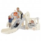 Kids Slide Playset Structure 9 in 1, Freestanding Castle Climbing Crawling Playhouse with Slide