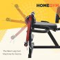 Leg Extension and Curl Machine - Leg Exercise Machine with Adjustable Seat Backrest and Rotary Leg