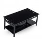 Lift and Lift Coffee Table with Hidden Dividers and Storage Shelves, Lift and Lift Tempered Glass