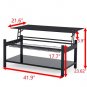 Lift and Lift Coffee Table with Hidden Dividers and Storage Shelves, Lift and Lift Tempered Glass