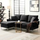 84 " Convertible Sectional Sofa, Modern Chenille L-Shaped Sofa Couch with Reversible Chaise Lounge 84 " Convertible Sectional Sofa, Modern Chenille L-Shaped Sofa Couch with Reversible Chaise Lounge