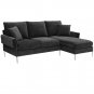 84 " Convertible Sectional Sofa, Modern Chenille L-Shaped Sofa Couch with Reversible Chaise Lounge