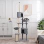 Cat Tree, 105-Inch Cat Tower for Indoor Cats, Plush Multi-Level Cat Condo with 3 Perches, 2 Caves
